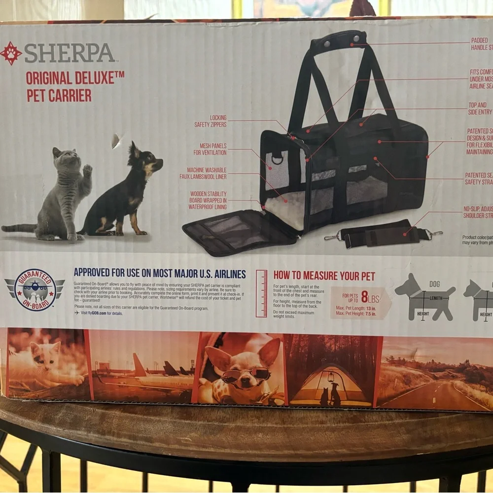 Black Pet Carrier for Small Pets